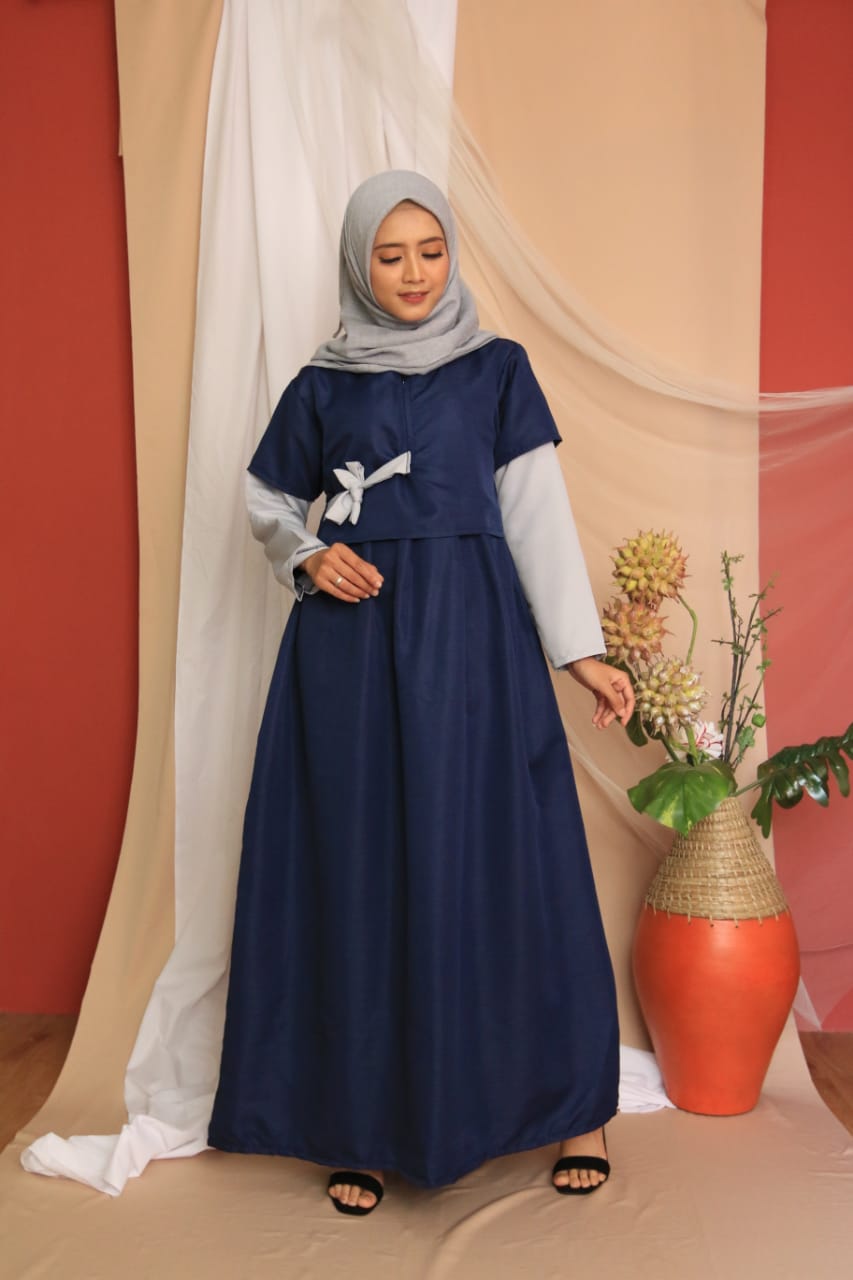 Baju Muslim Modern DENADA DRESS BALOTELI Gamis Wanita Terbaru Gamis Kekinian Gamis Mulim Simple