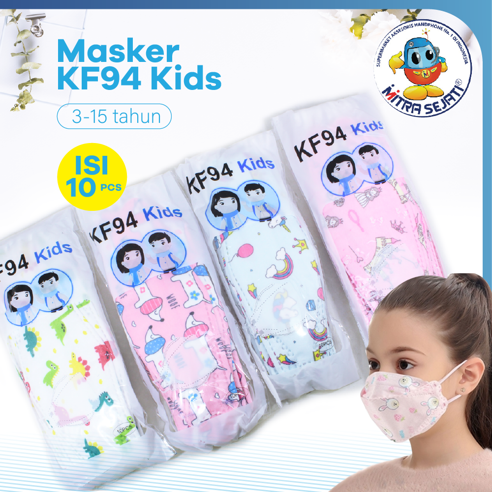 Masker Anak KF94 4ply Disposable Motif Masker Anak Korea Motif Isi 10-1MASKKF94A10