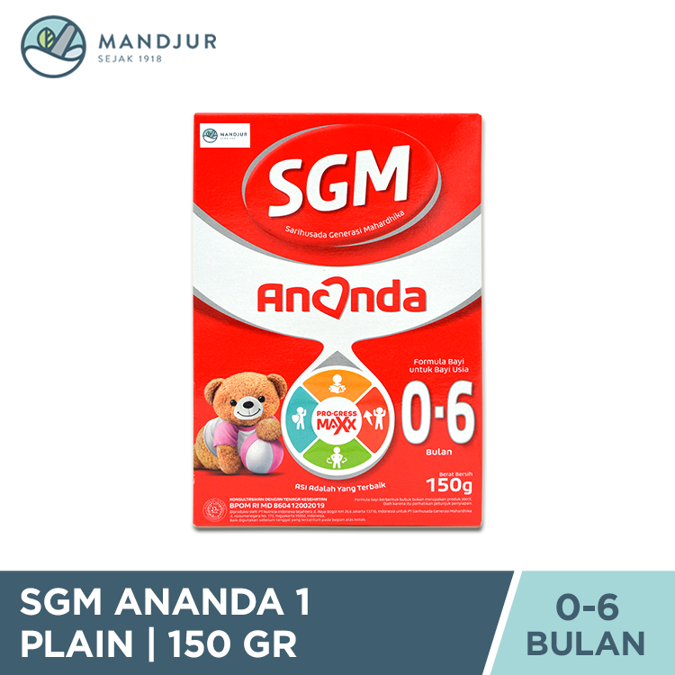 SGM Ananda 1 (0 - 6 Bulan) Formula Bayi Bubuk 150 Gram