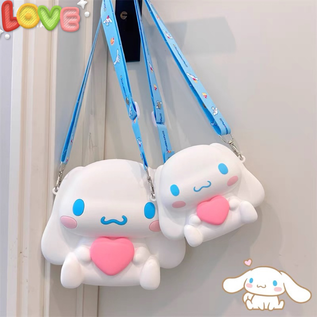 【NEW】Tas Selempang Anak Cinnamoroll Lucu Kartun Silicon Tahan Air/Tas Fashion Anak Perempua