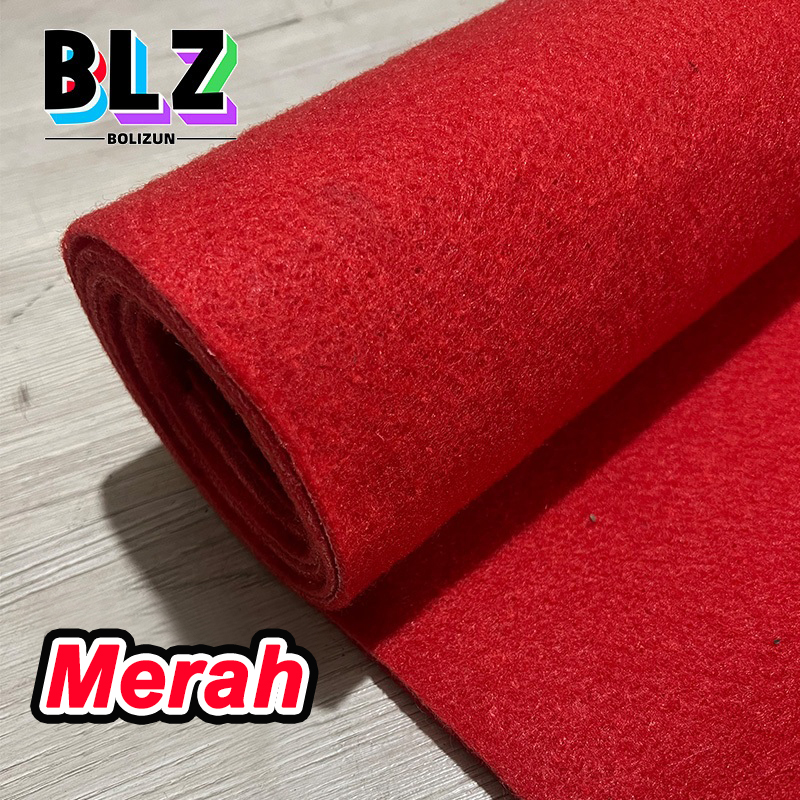 BOLIZUN Karpet Bludru 50x200 cm Karpet Pameran/Karpet Panggung/Karpet Masjid