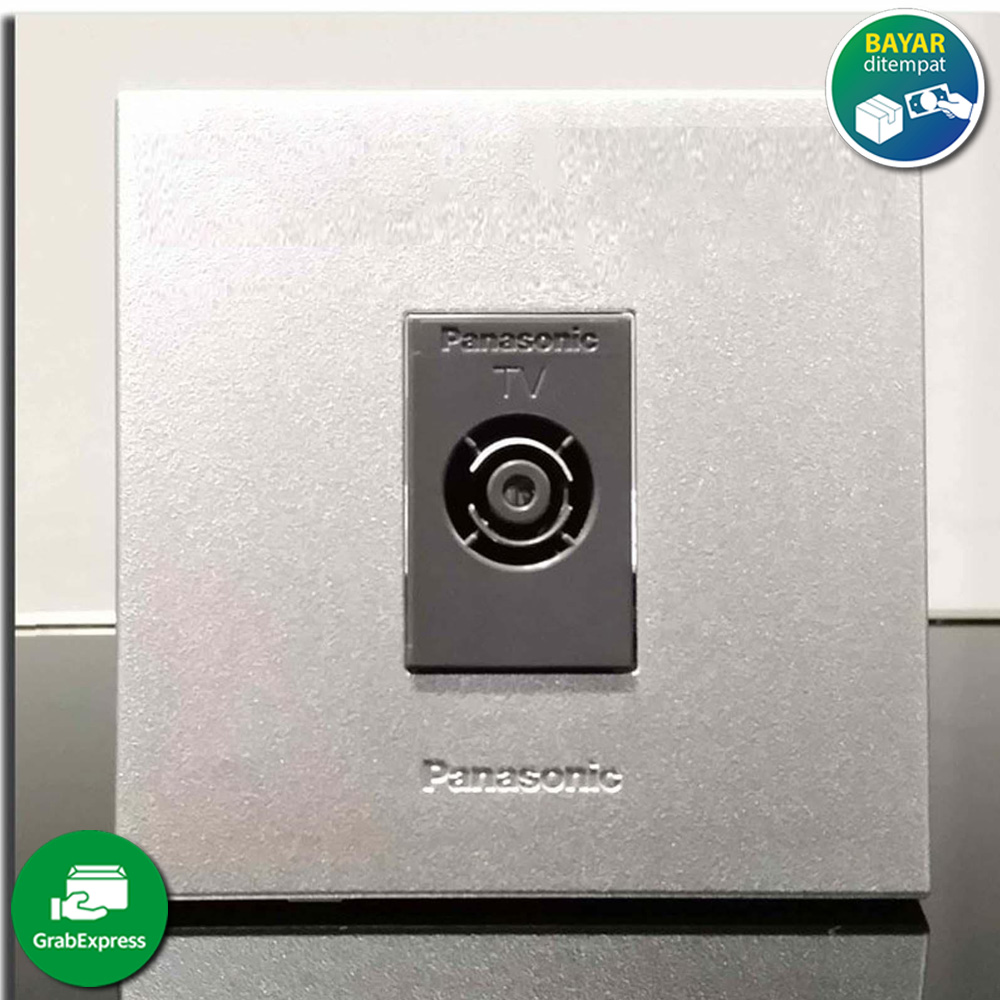Stop Kontak TV 1x WEJ2510H + 1xWESJ78019 SILVER Panasonic stop kontak tv 1x wej2510h + 1xwesj78019 silver panasonic