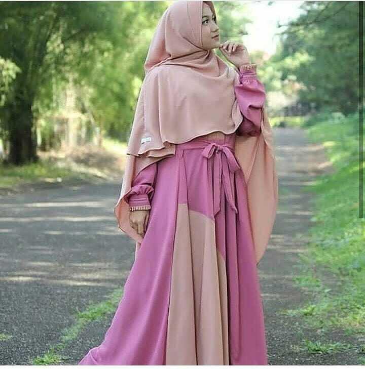 Baju Muslim Modern Gamis Salwa Syari Dress Wollycrepe (Free Hijab / Khimar ) Dapat 2 Pic Gamis Trendy Modern Wanita Baju Panjang Stelan Syar’i Polos Muslim Gaun Kerja Dress Pesta Murah Terbaru Pakaian Modis Simple Syari Couple Set Jumbo Casual Elegant 201