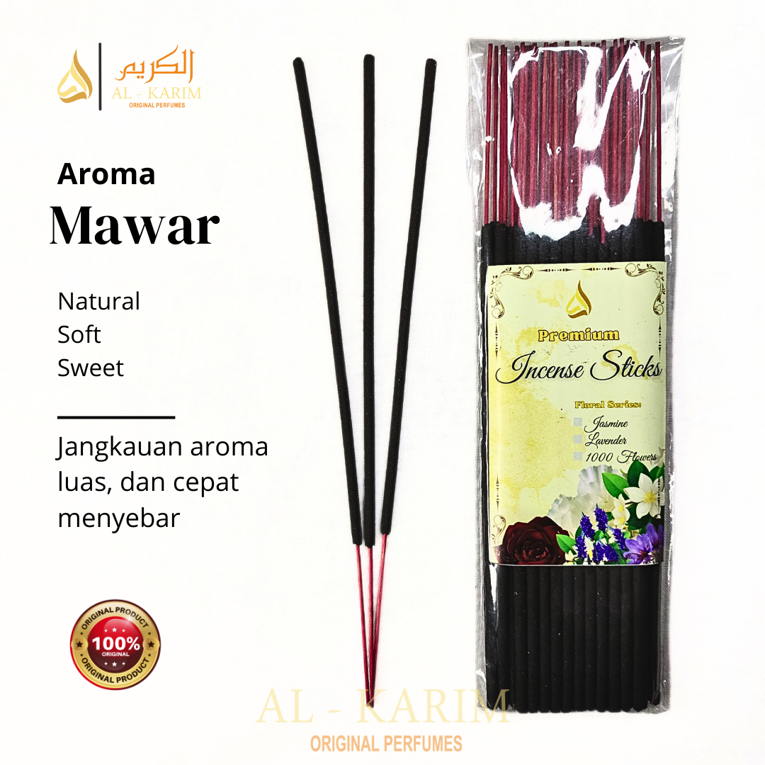 [Isi 40] Sedap Malam Mawar Melati Lavender 1000 Bunga Aroma Natural Dupa Lidi Buhur