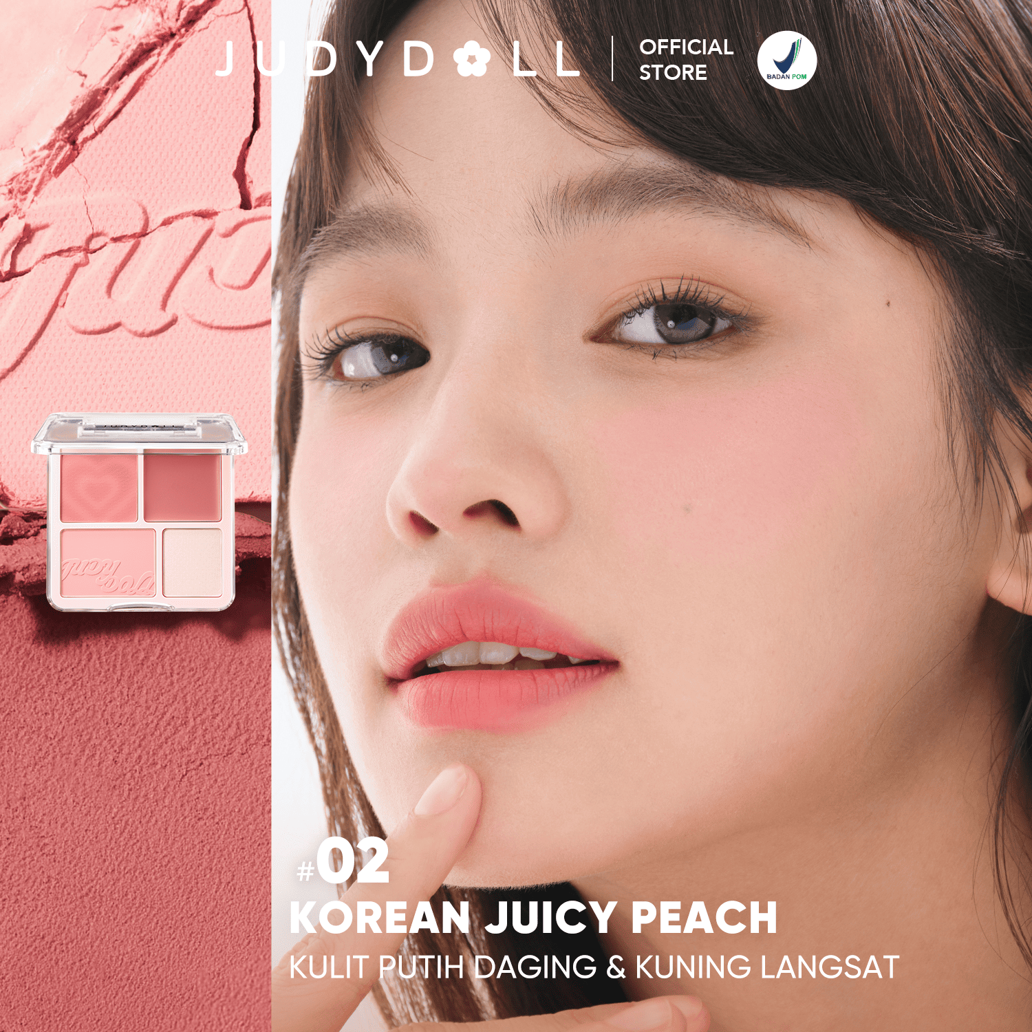 Judydoll Blush & Highlight Palette - 3 in 1 Cream blush blush on powder dan highlighter