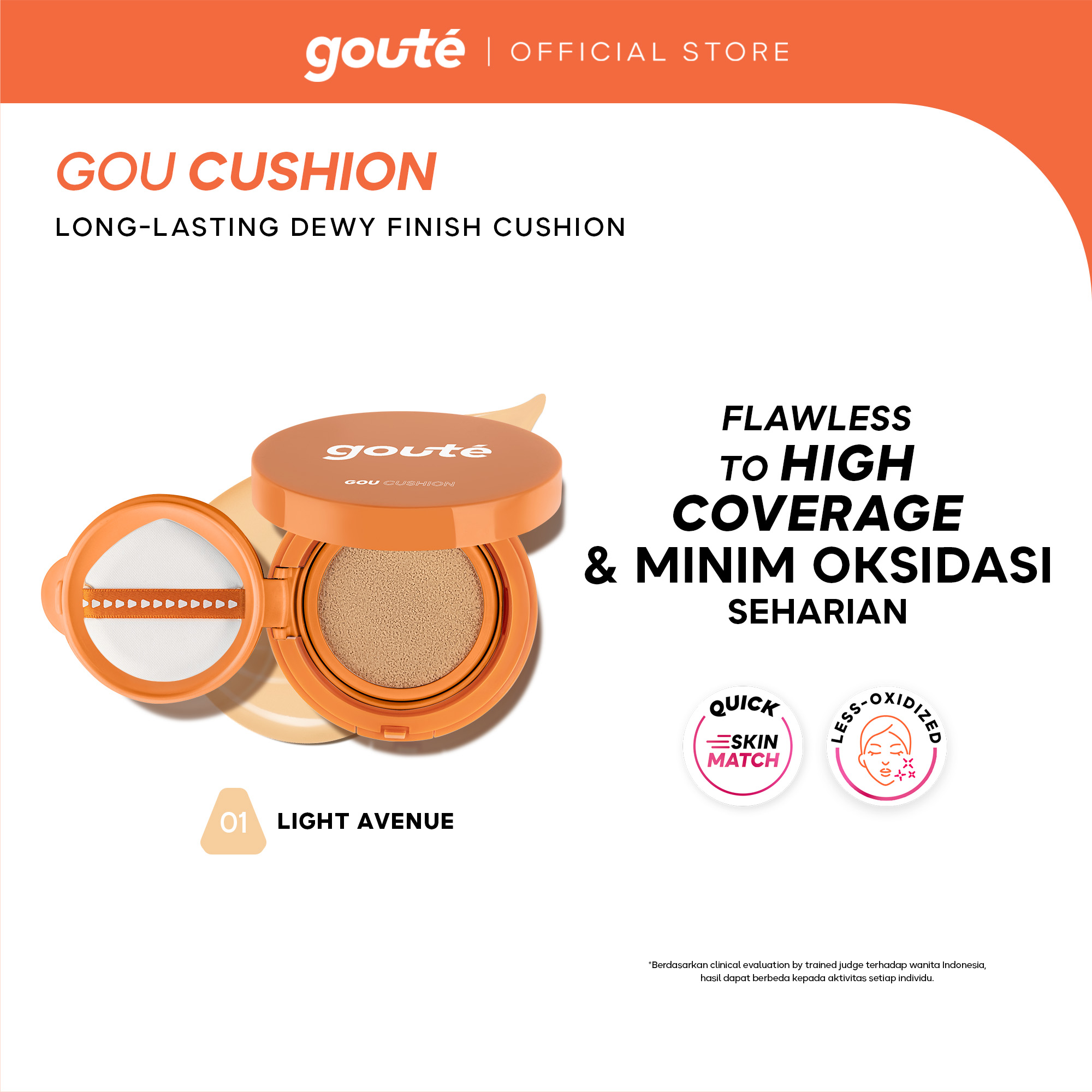 goute Goucushion Dewy Finish Cushion with Glowing Look Long lasting up to 12H Stay Hydrated up to...