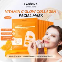 [NEW] Lanbena Vitamin C 50000ppm Collagen Glowing Mask 39g - Mencerahkan kulit Mengurangi garis halus kerutan