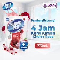 Super Pell Pembersih Lantai Pel Lantai Harum & Wangi Cherry Rose 770ml