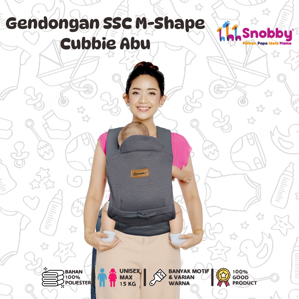 SNOBBY Gendongan Bayi Ransel M-Shape All Series | Snobby Gendongan Bayi Depan SSC Emily Series
