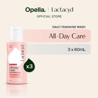 Lactacyd All Day Care Feminine Wash 3x60ml - Pembersih Kewanitaan untuk Melindungi dari Gatal dan Iritasi