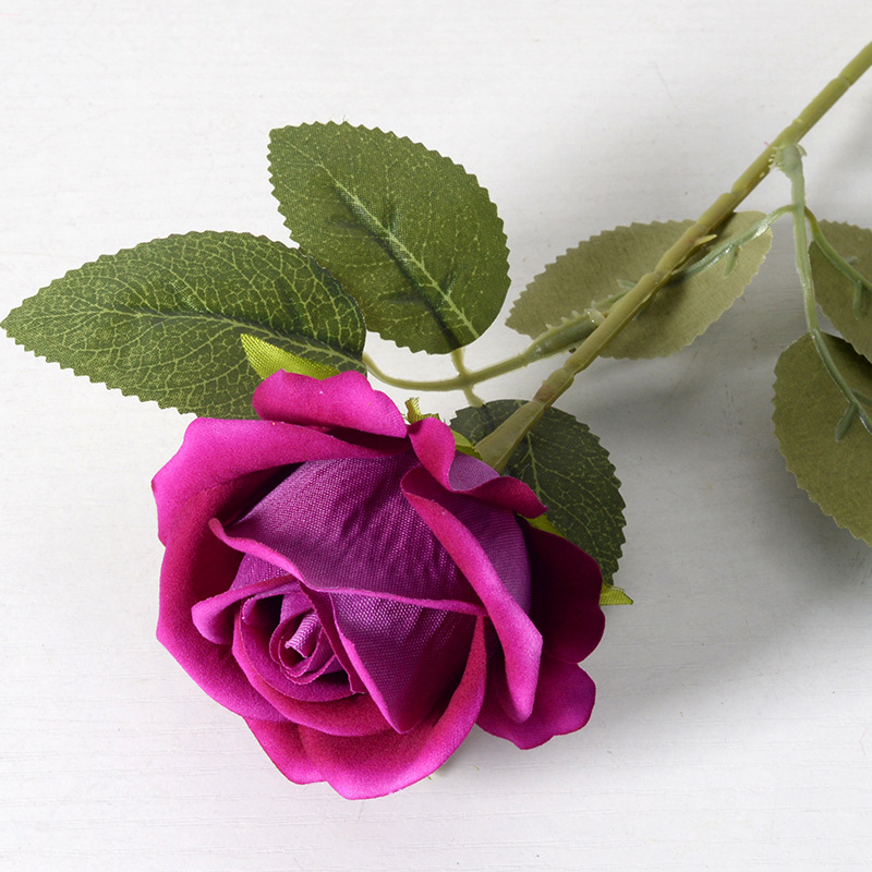 Bunga Mawar Tangkai Artificial/Single Rose Artificial/Mawar Palsu Premium Semi Bludru