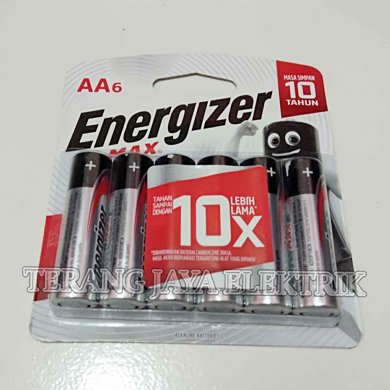 Baterai AA / A2 15V ENERGIZER MAX ISI 6Pcs - SNI baterai aa / a2 15v energizer max isi 6pcs – sni