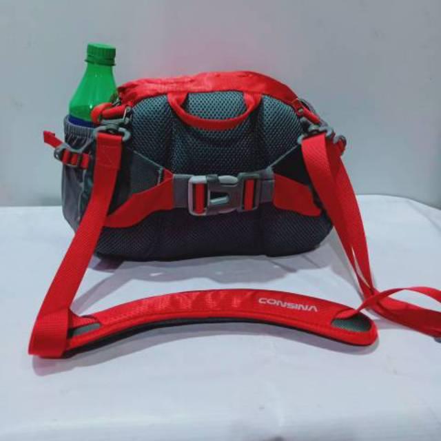 Tas Selempang Pinggang Consina Pasele Merah Kantong Hitam Januari 2019 - 4 Tas selempang pinggang consina pasele merah kantong hitam - 4