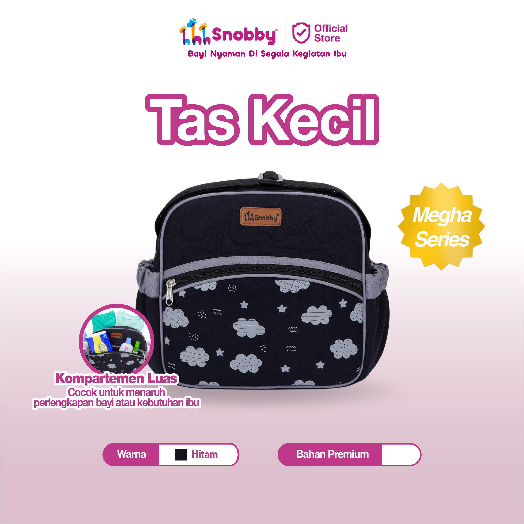 Snobby Tas Bayi Kecil Diaper Bag Saku Motif Megha Series