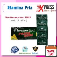 XPRESS ! Neo Hormoviton STRIP isi 5 Kapsul Pasak Bumi Multivitamin Stamina Pria Dewasa Obat Kuat Neohormoviton Hormovito Hemaviton Hijau Hormofiton New Tablet Kapsul