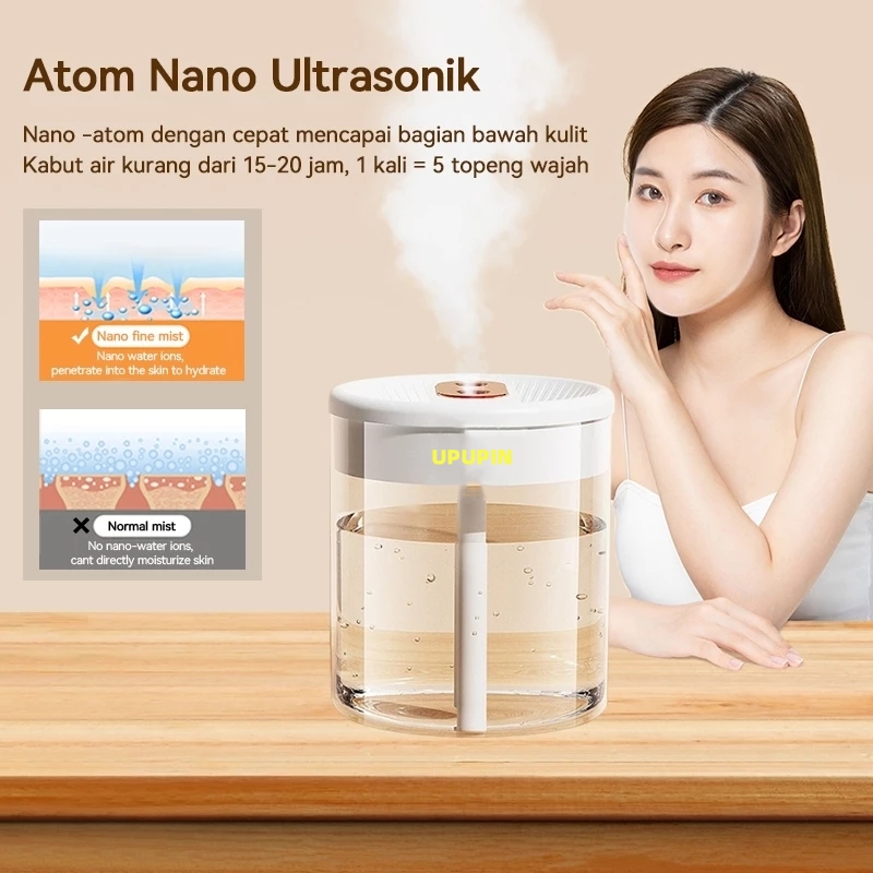 UPUPIN Humidifier Air Ultrasonic Diffuser Purifier Pelembab Aromatherapy Sinar UV Pembasmi Bakteri