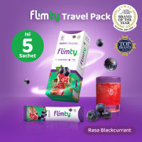 Flimty Fiber Travel Pack (5 sachet) Cobain Dulu! - Rasa Blackcurrant