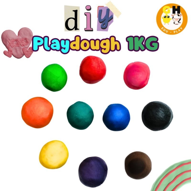 Playdoh Egg Doh 1 Kg Dough Doh 1000 gram Food Grade 100% by GH EduPlay