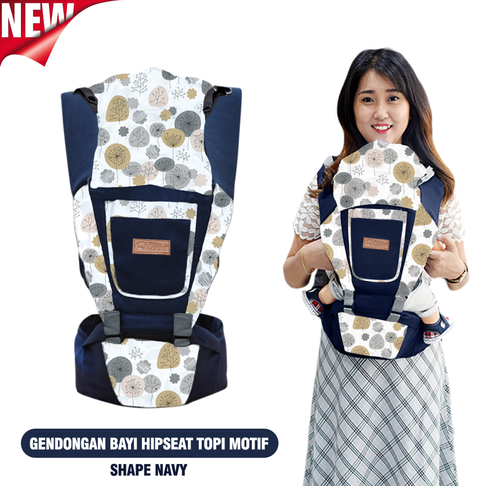 Gendongan Anti Pegal Gendongan Hipseat Bayi 7in Dengan Topi GBS-100 BABY STAR Gendongan Bayi Depan Hipseat Baby Carrier 7 Posisi Model Terbaru Gendongan Bayi Samping Multifungsi Instan