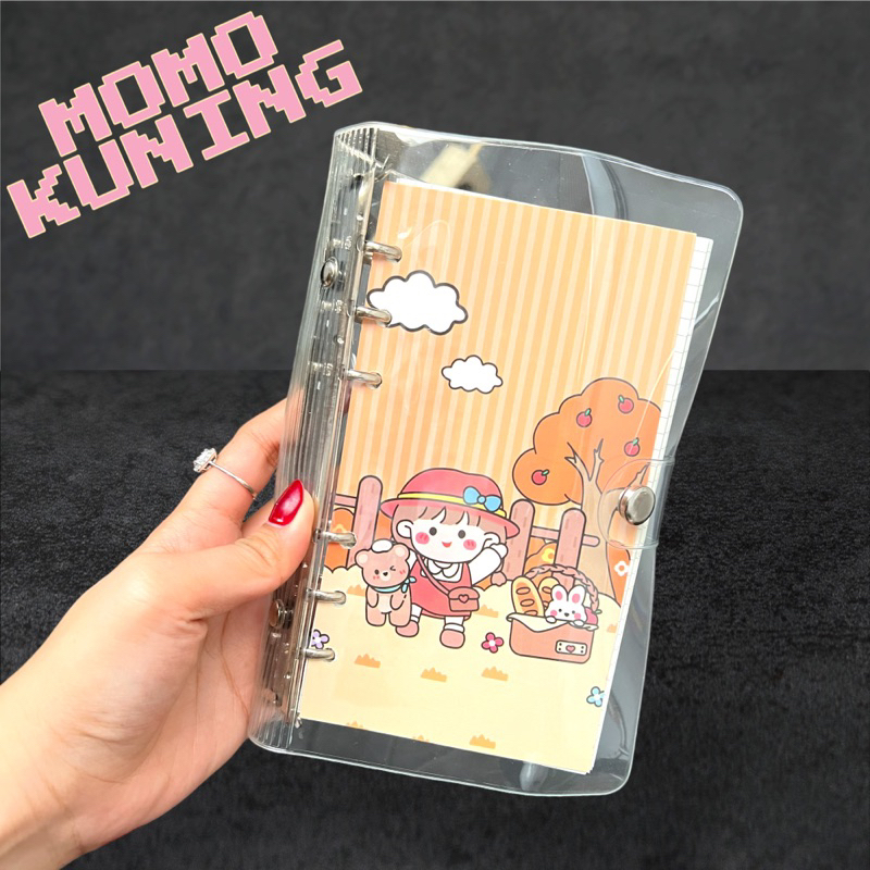 Binder momo cute girl Buku Binder A6 100 lembar Diary Book Journal buku tulis harian Sanrio Melody Kuromi CinnamonRoll