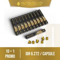 INDONESSO 10+1 Flores Bajawa Coffee Capsules Compatible with Nespresso Machines / Kapsul Kopi