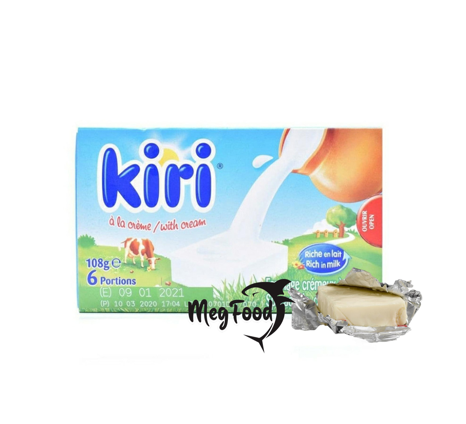 Kiri Cream Cheese 70% Fat - Keju Kiri Untuk Mpasi 108 gram - Isi 6 pcs