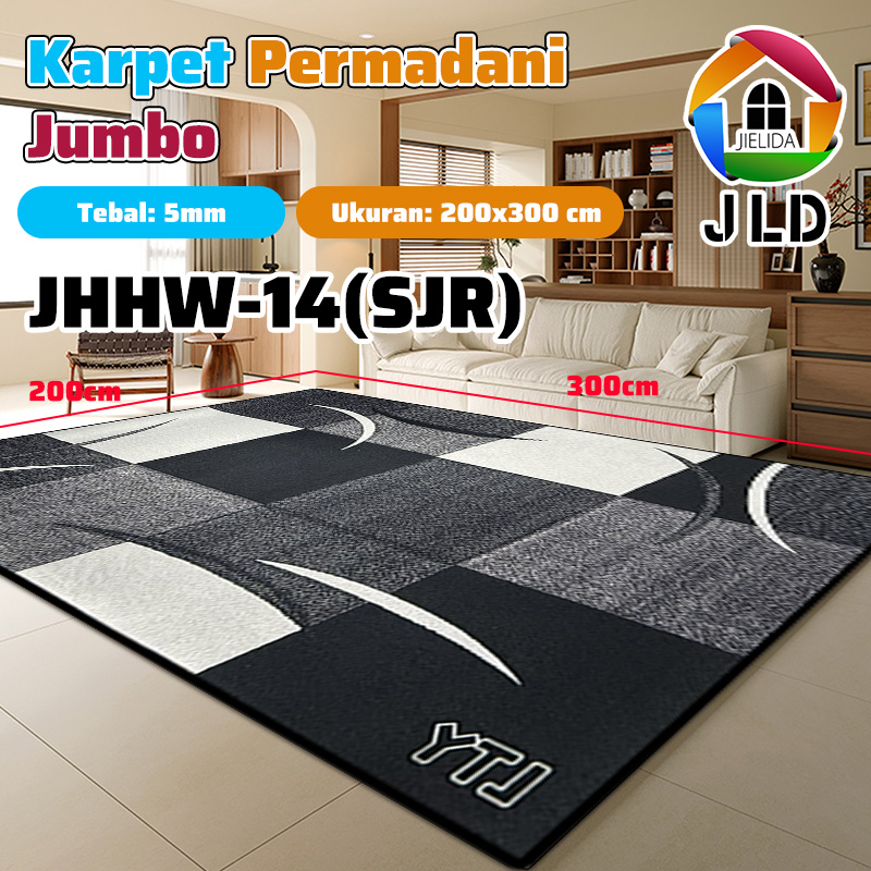JieLiDa Karpet Permadani Ruang Tamu Uk 200x300cm (JUMBO) Modern / motif aesthetic kekinian/Karpet Lantai Motif Eropa Style