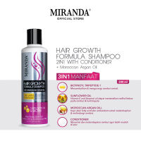 Miranda Hair Growth Shampoo (Perawatan Rambut Rontok) Sunflower Oil & Biotin 2in1 with Conditioner 200ml