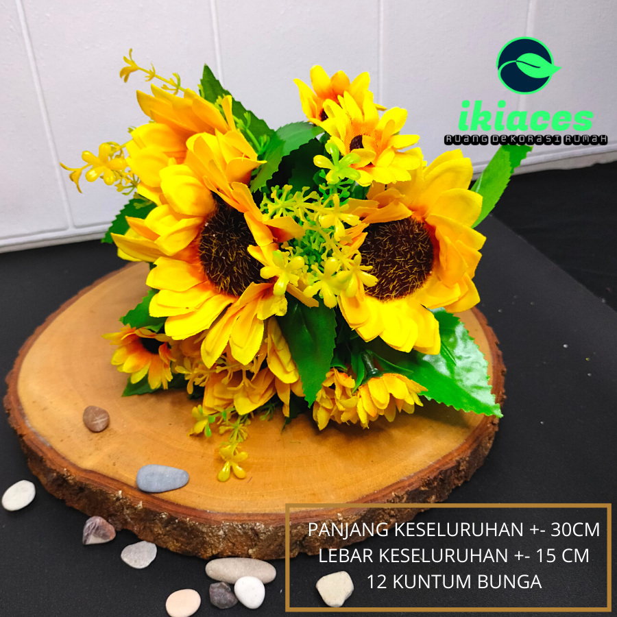 BUNGA MATAHARI ARTIFISIAL BUKET BUNGA MATAHARI BUNGA PLASTIK BUNGA HIAS BUNGA PALSU TANAMAN ARTIFICIAL TANAMAN DEKORASI RUMAH MURAH BAYAR DI TEMPAT