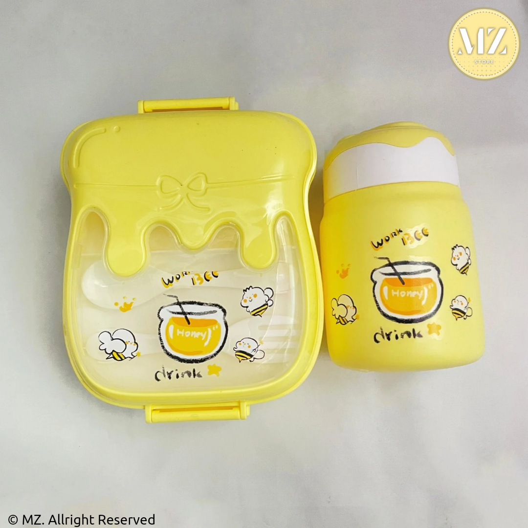 Kotak Makan Anak Set Botol Minum Dino /Lunch Box Bekal Anak Karakter