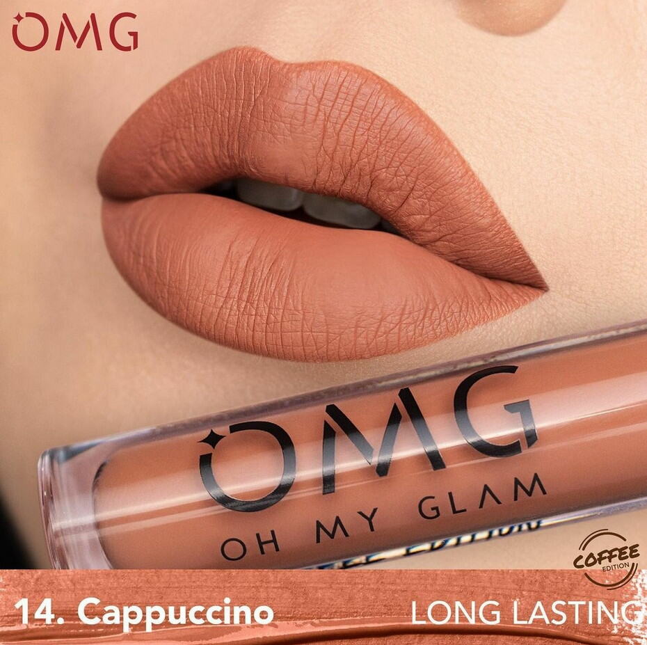 OMG OH MY GLAM Mattelast Lip Cream 2.9 g - Lip Cream Matte Dengan Warna Intense Tahan Lama & Ringan