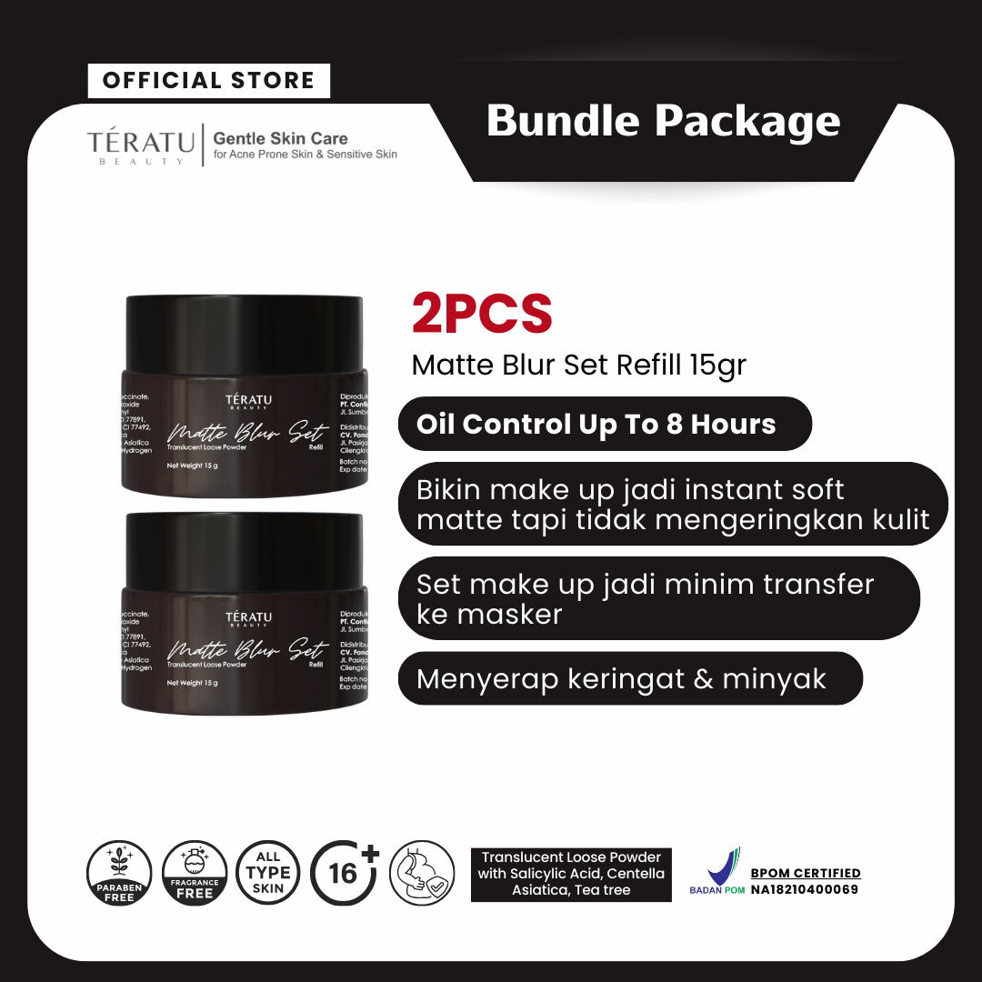 Bundle 2 PCS TERATU BEAUTY Matte Blur Set Translucent Loose