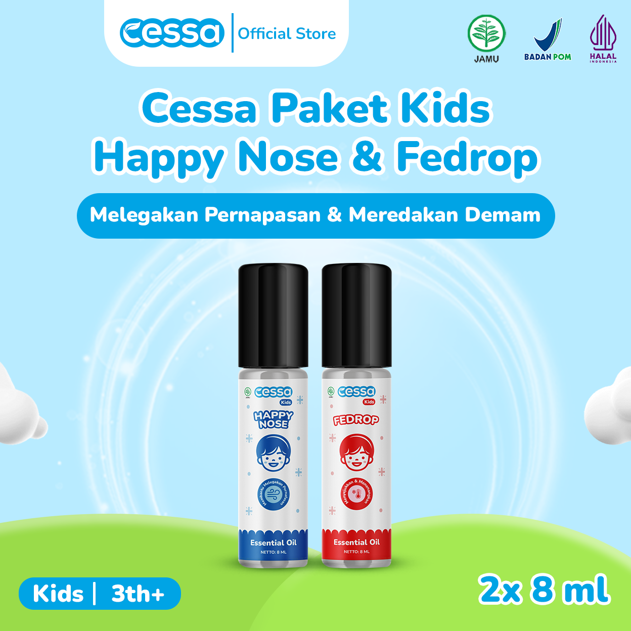 Cessa Paket Kids Happy Nose & Fedrop 8 Ml Meredakan Flu & Batuk Dan Demam