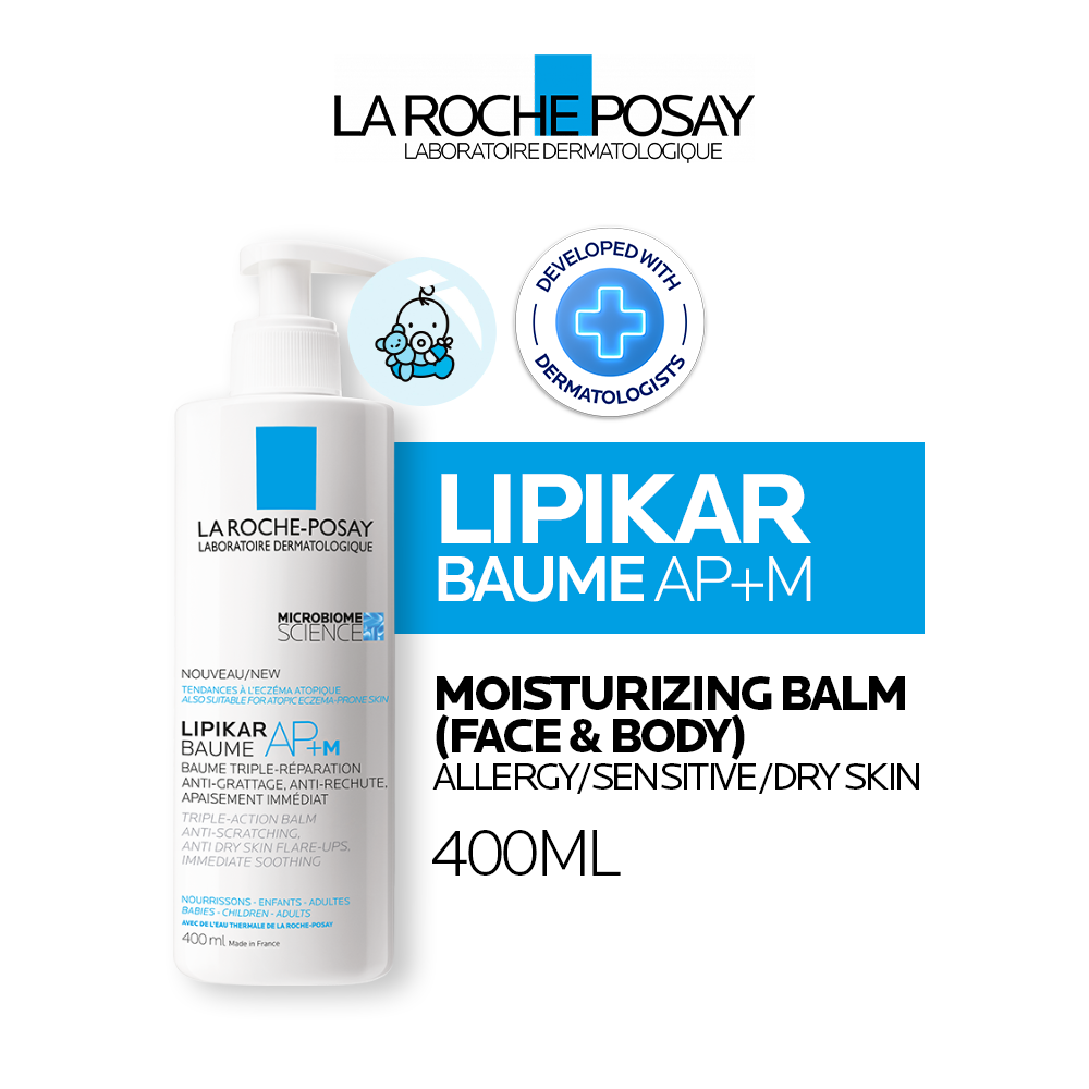 La Roche Posay Lipikar Baume AP+M 400ml - Face Body Moisturizer Dry Sensitive Skin (Kering)