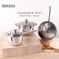 Calypso Panci Kuah Panci Set 3in1 Multifungsi Stainless Steel