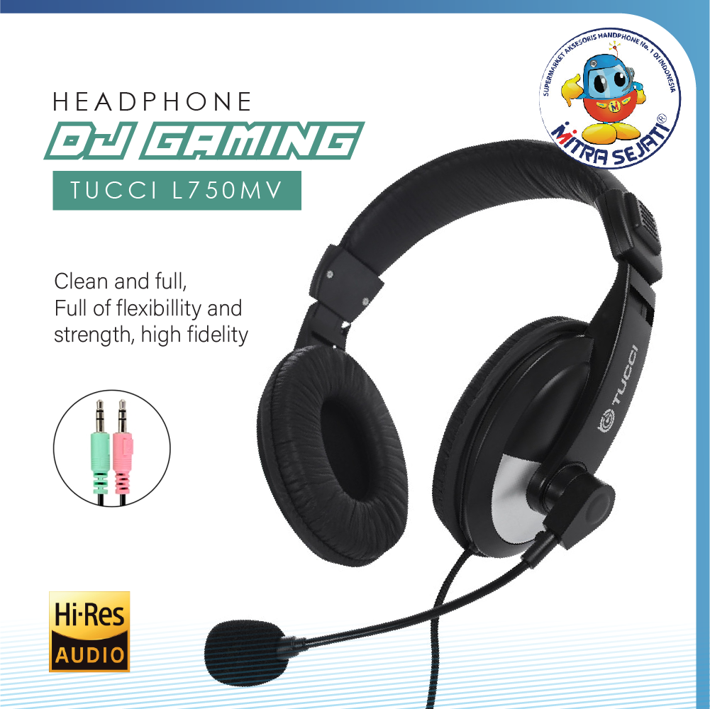 Handsfree/ Headphone DJ Gaming Tucci L750MV-AHFDJGL750