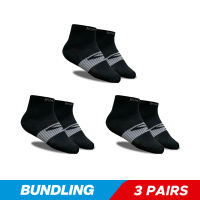 910 Nineten Bundling Nichirin Ankle Hitam Socks-3 PCS