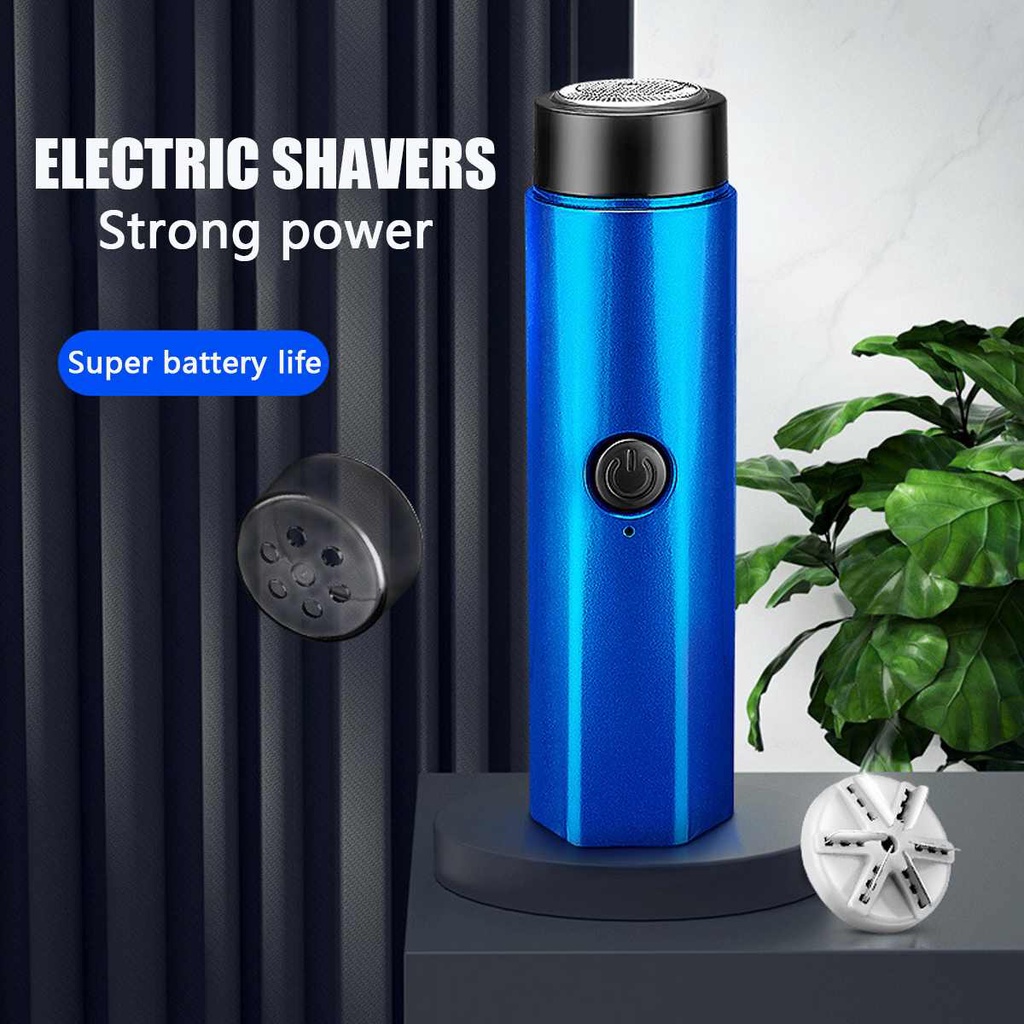 Alat Cukur Listrik Super Mini Cukur Elektrik Portabel Jenggot Dapat Dicuci USB Alat Cukur Pria