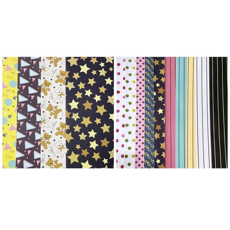 (min12pc) kertas kado sansanwawa kertas kado doff kertas kado premium kertas kado unicorn mickey