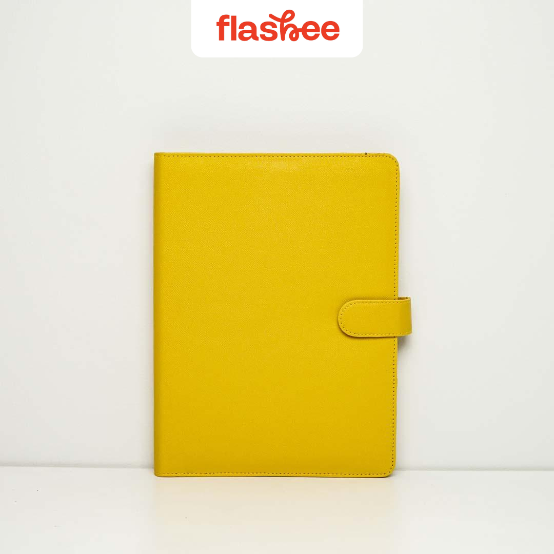 Flashee Binder B5 Polos Organizer Kulit Binder Levi 26 Ring Journal Kertas B5 NoteBook B5