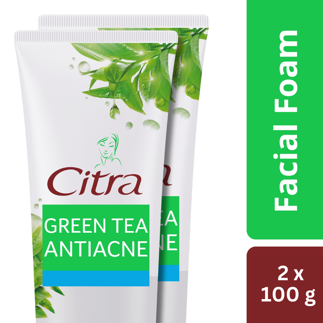 Citra Green Tea Antiacne Facial Foam 100gr Twin Pack - Sabun Muka