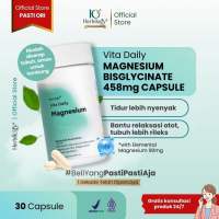 Herbilogy Magnesium Bisglycinate - Suplemen Tidur Nyenyak & kram otot - Vita-Daily Magnesium 30 Caps