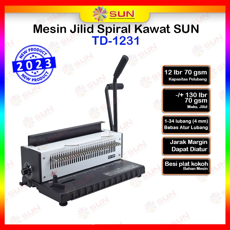 Mesin Jilid Spiral Kawat A4 TD-1231 / TD-1500B34R