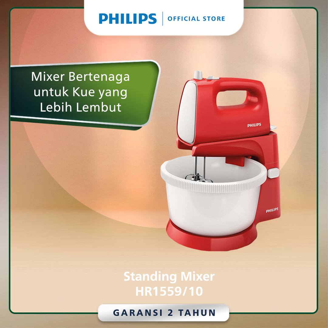 Philips Stand Mixers - Merah - HR1559/10 - 170 Watt Mixer Philips