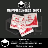 Kertas Nasi KFC isi 100 lbr Pembungkus Nasi Putih / Kertas MG Bungkus Burger Anti Lengket Minyak Laminasi