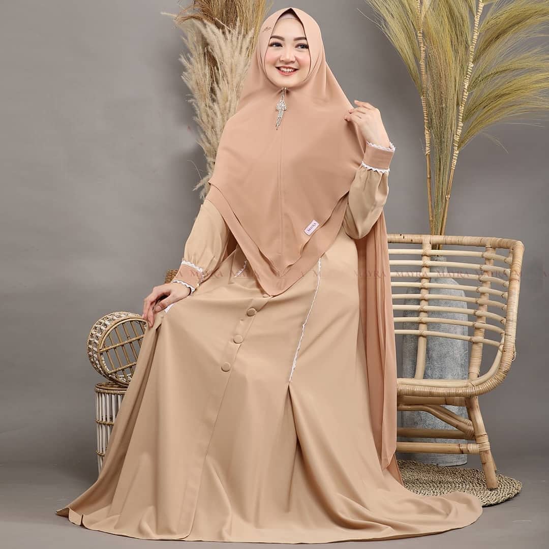 Baju Muslim Modern SABHIRA SYARI LS Bahan Moscrepe Mix Ceruty Terusan Wanita Lengan Panjang Best Seller Stelan Syar’i Dress Pesta Gamis Muslimah Terbaru Pakaian Syari Casual Paling Laris