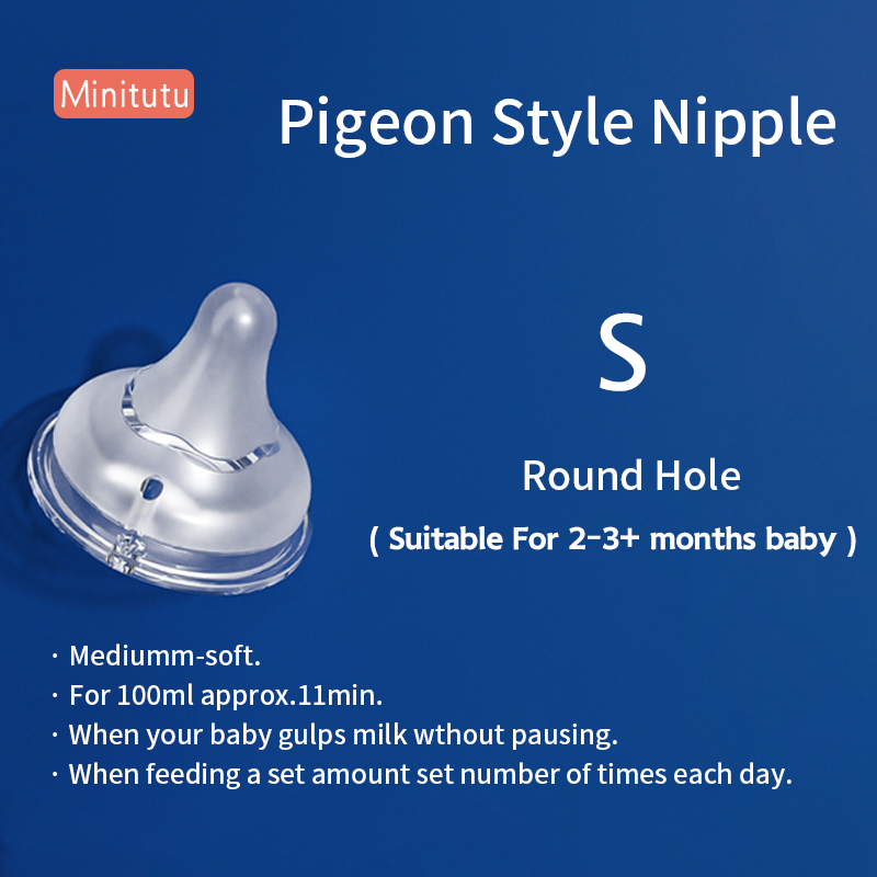 Minitutu Botol Susu Newborn Kaca Busur Lurus Baru Lahir Gaya Yang Sama Botol Bayi untuk 0 ~ 6 + Bulan Bebas BPA Anti-kolik