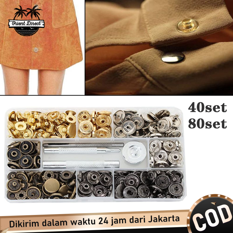 Set Kancing Jepret Besi Dan Alat Pasang Kancing Snap Untuk Pakaian Tas Dompet