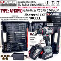 PROMO APR RAJA BOR BATERAI TYPE AP13 PRO BRUSHLESS 13MM KEYLES AUTO SINGGLE LOCK ACCECORIS PREMIUM BESI BETON BAJA SEKRUP BAUT UNTUK KERJA PROFESIONAL