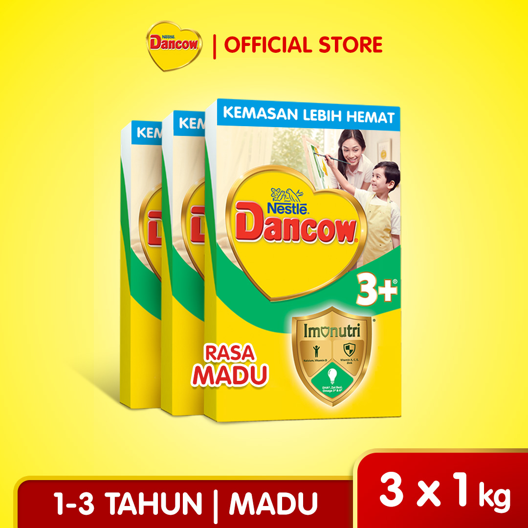 [Paket isi 3] Nestlé Dancow 3+ Rasa Madu 3-5 Tahun Bundle 1kg